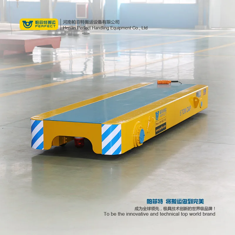 Production Line Automatic Track Carriage Heavy Material Transfer Cart