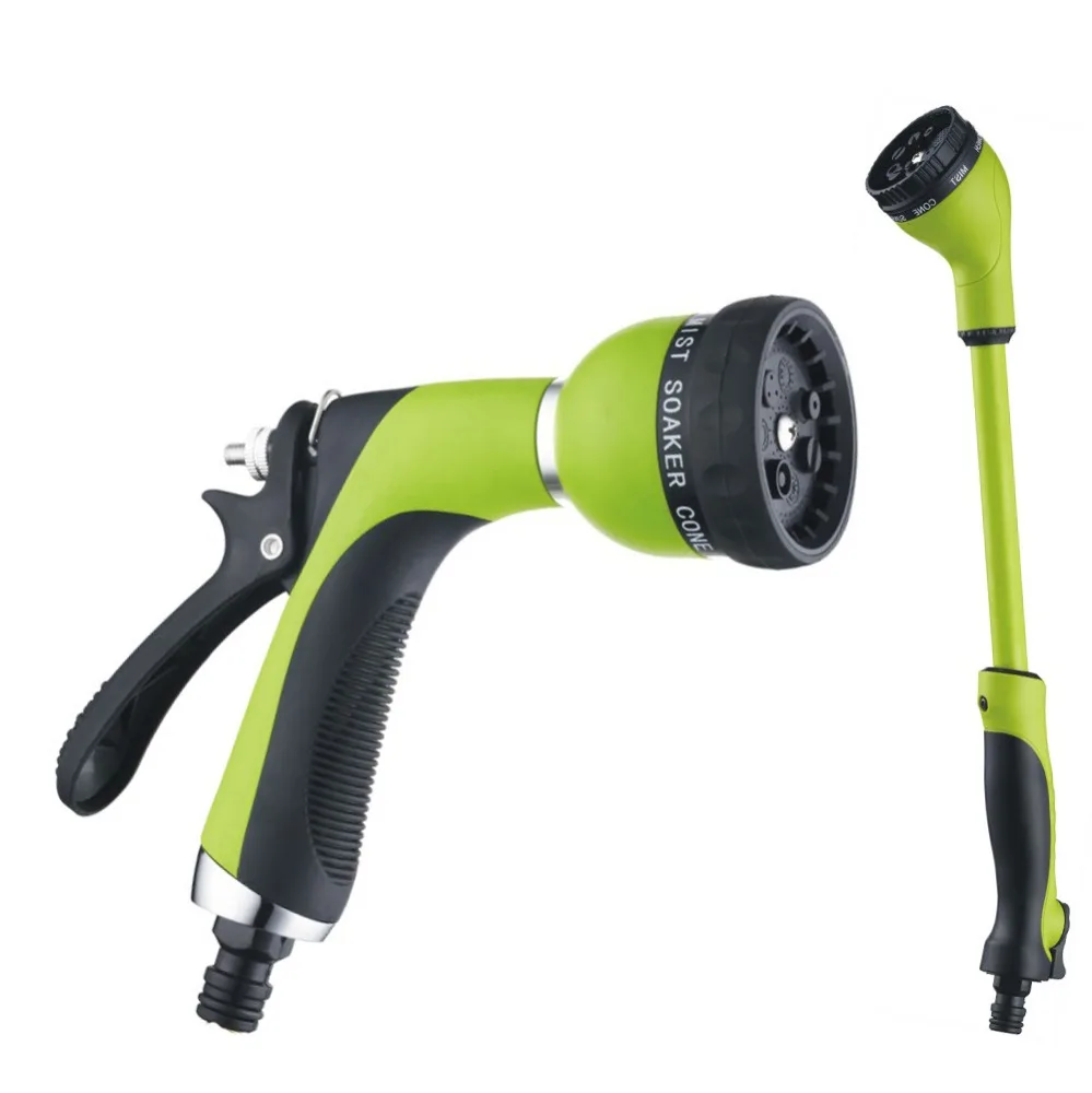 PVC garden hose, 7-function water spray gun with high pressure