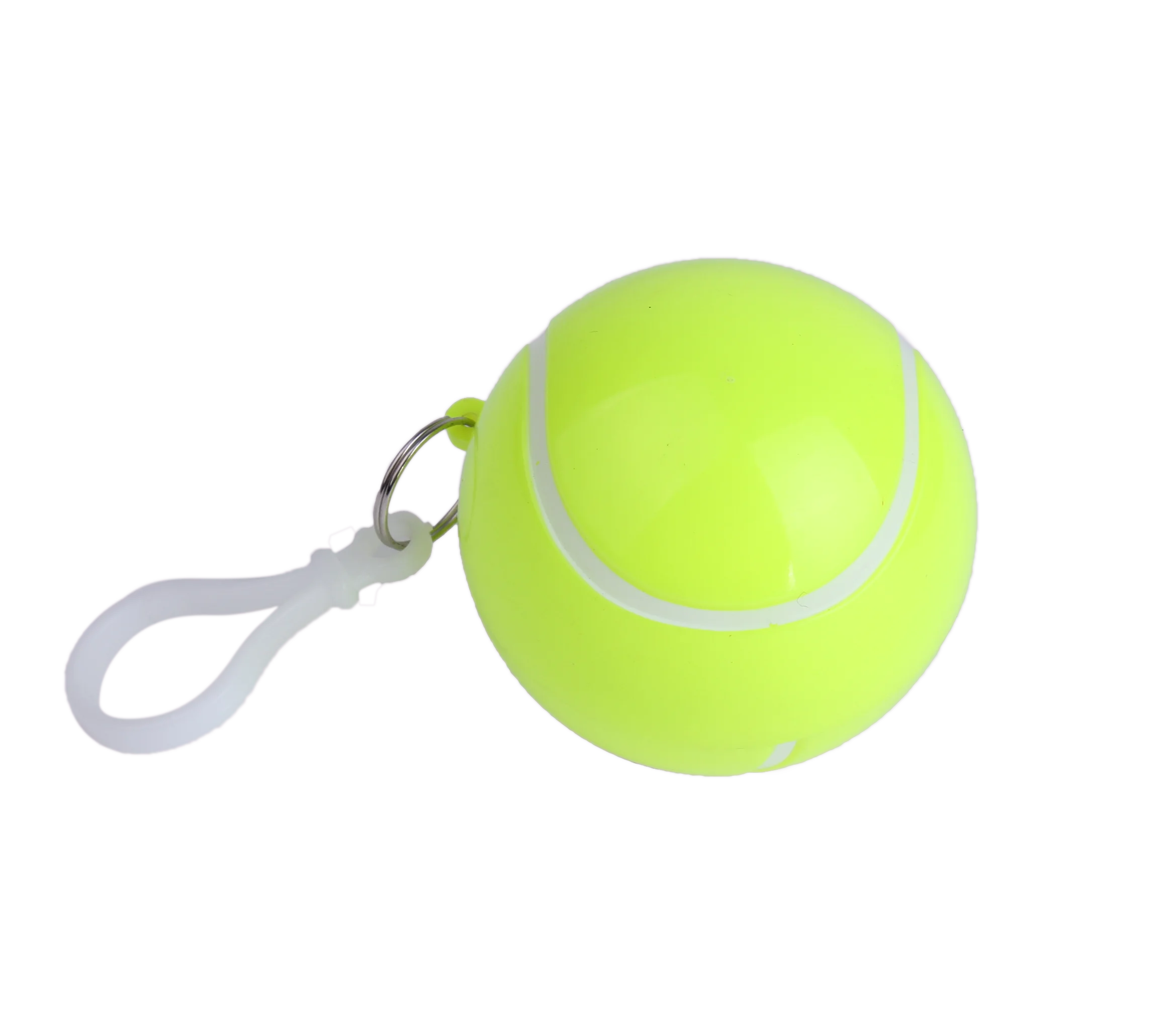 Disposable Transparent Waterproof Hooded Emergency Raincoat Ball with Keyring