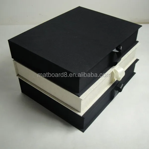 square linen box for a wedding album 320x320mm folio box