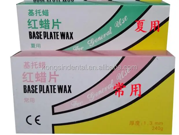 Dental Disposable Red Base Plate modelling carving Wax
