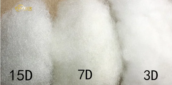 China High quality 0.9D ~ 15D Hollow Fibre Filling