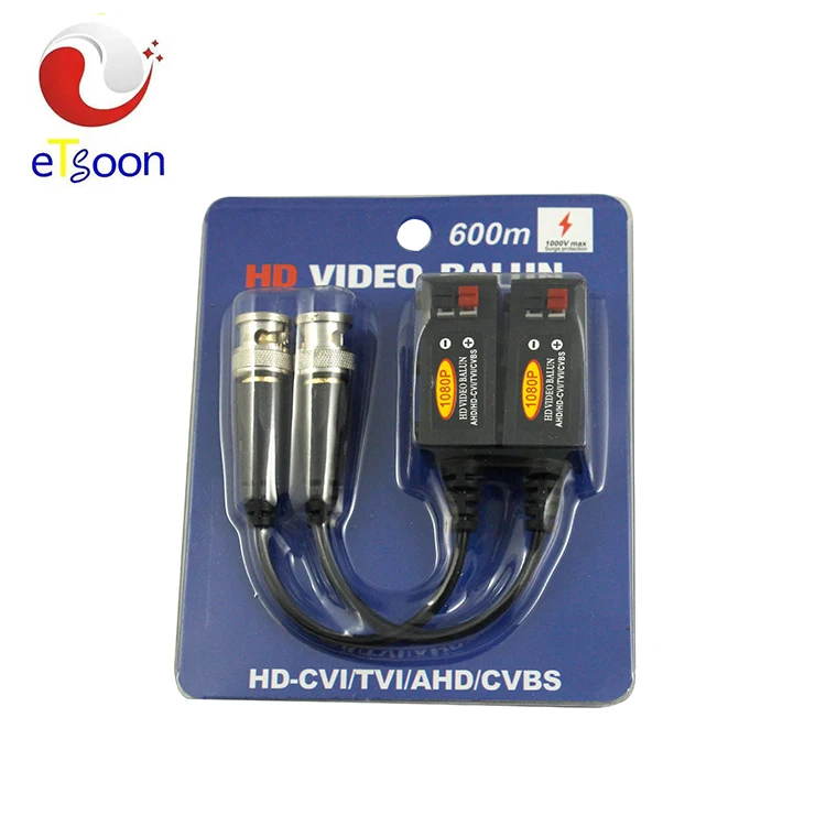 Hight efficiency HD Video 600M twisted-pair HD CVI TVI AHD video balun