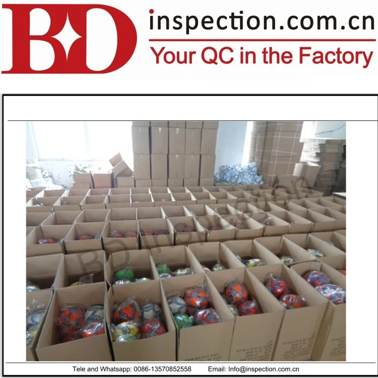 Визуальный осмотр футбольных мячей Служба контроля качества сторонний осмотр