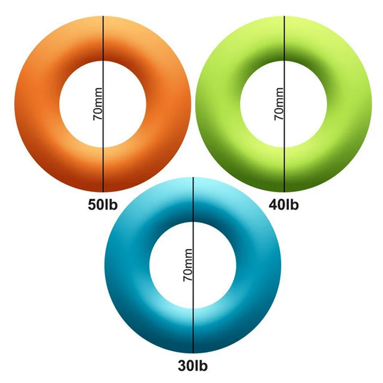 Multiple Resistances Silicone Rubber Hand Grip Strengtheners for Muscle Strengthening Training Tool