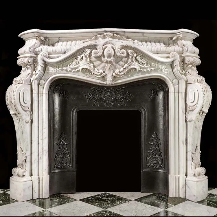 Indoor Ornaments Marble Fireplace for Decoration