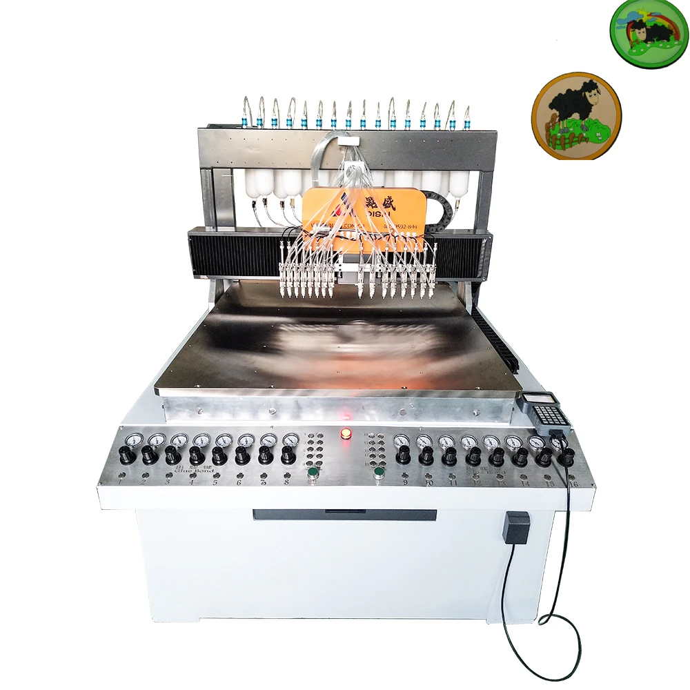 2022 high quality 16 colour  gantry screw automatic liquid PVC dripping machine