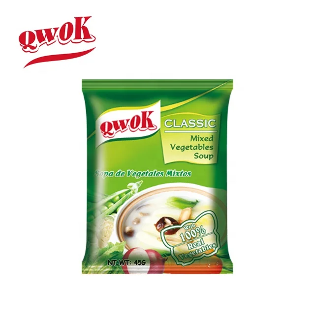 
Qwok Classic Mix Vegetable Soup Instant Soup OEM Service Sopa de Vegetales Mixtos 