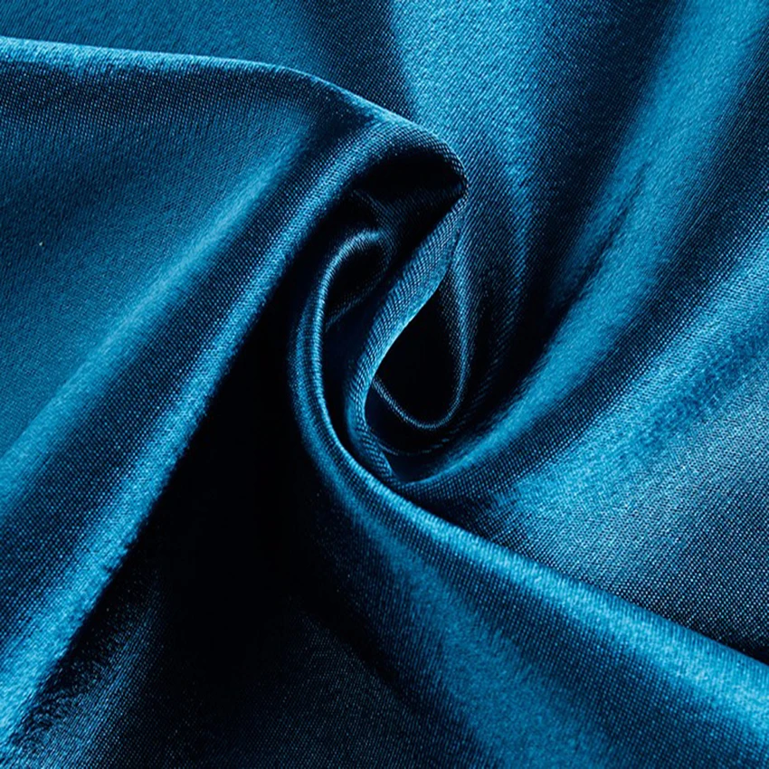 2021 Полярный китайский поставщик, голубой креп, Антистатическая сатиновая ткань для женского платья