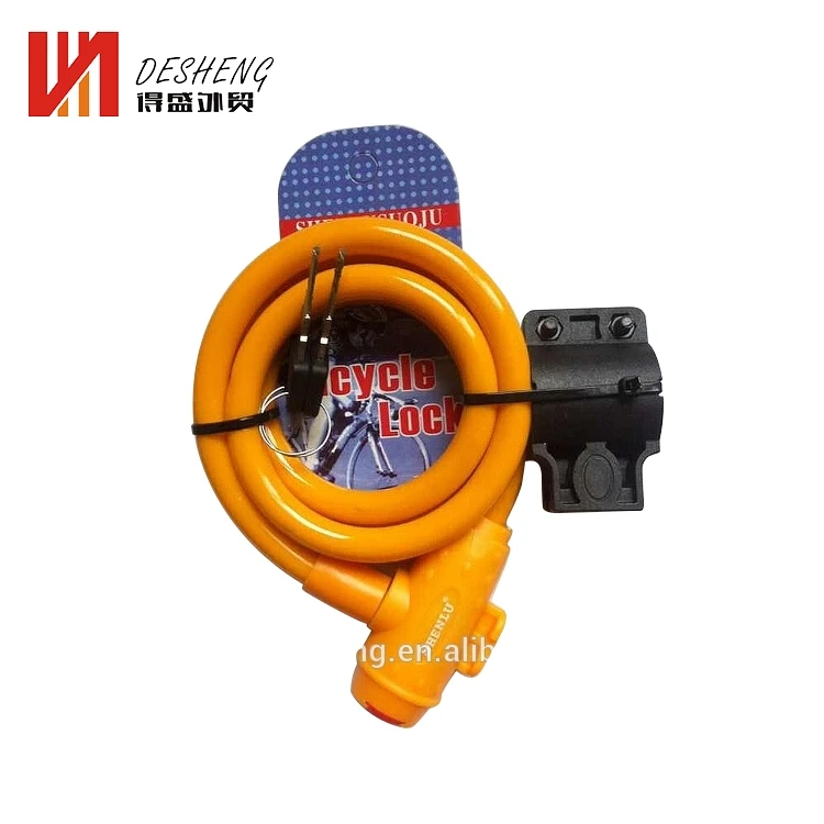 
Bike lock 45cm self coiling resettable combination bicycle cable locks 