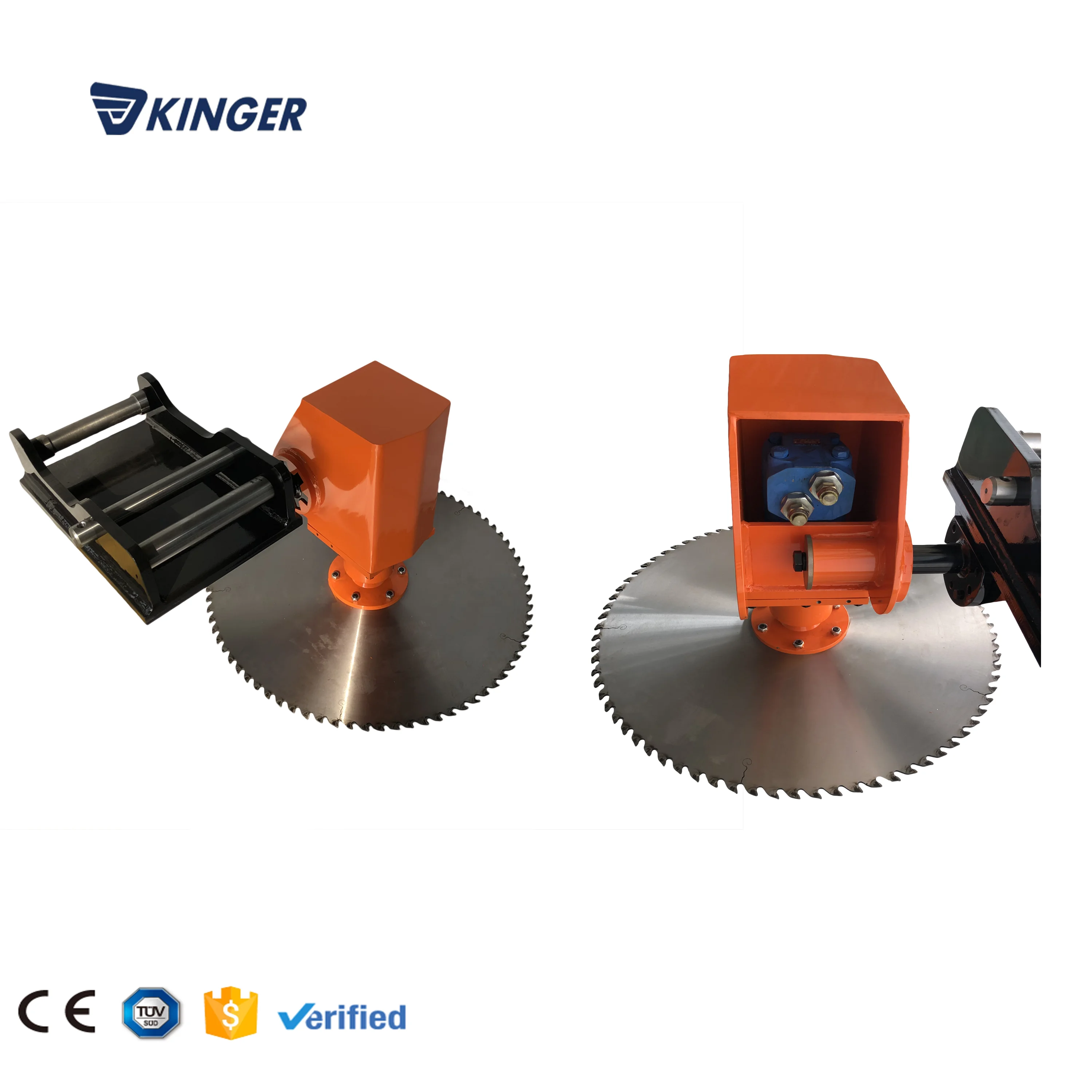 KINGER hydraulic log saw machine,log cutting band saw hydraulic