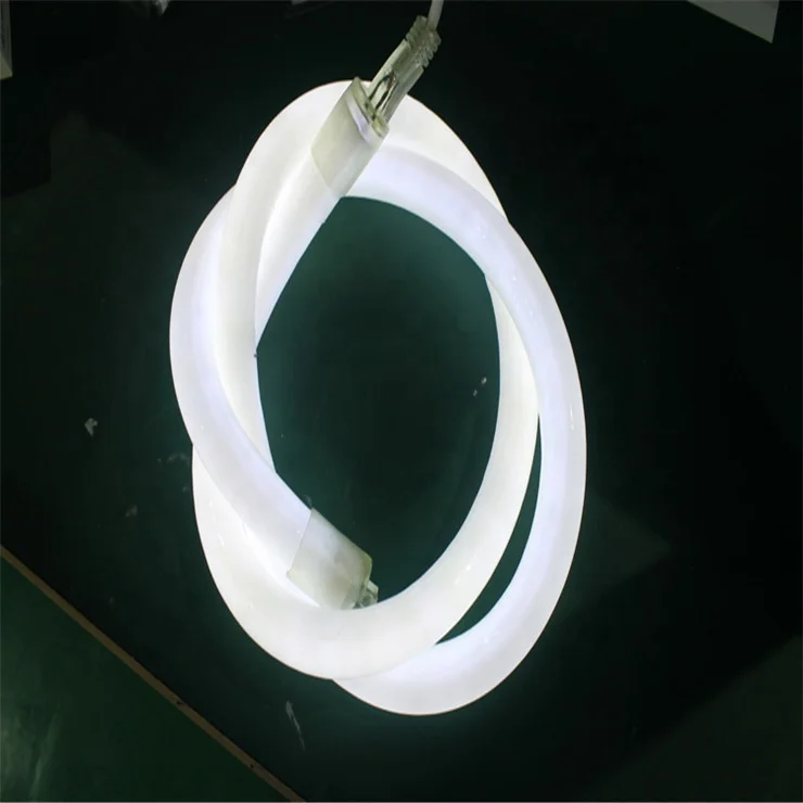 PVC Silicone IP67 Waterproof 12v 24v Yellow Neno flex rope lighting led flexible neon strip light for decorate