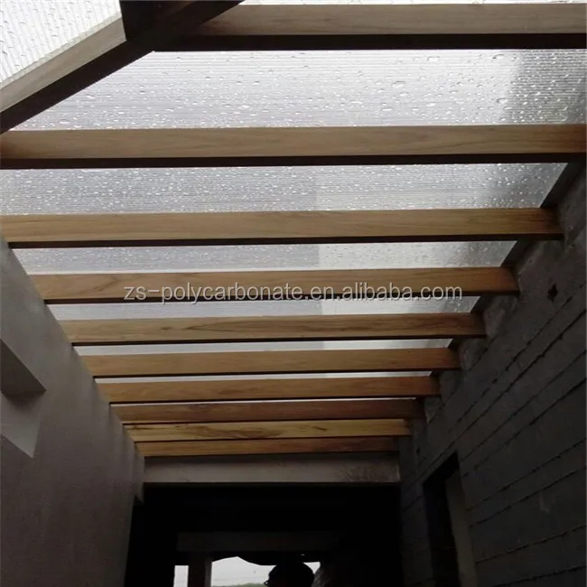 Crstial Clear Transparent 8mm Polycarbonate sheet for skylight roofing