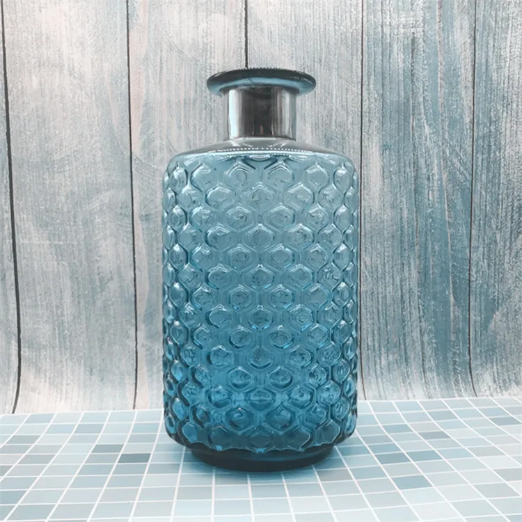 
Decorative European glass vase blue for glass vase cheap 