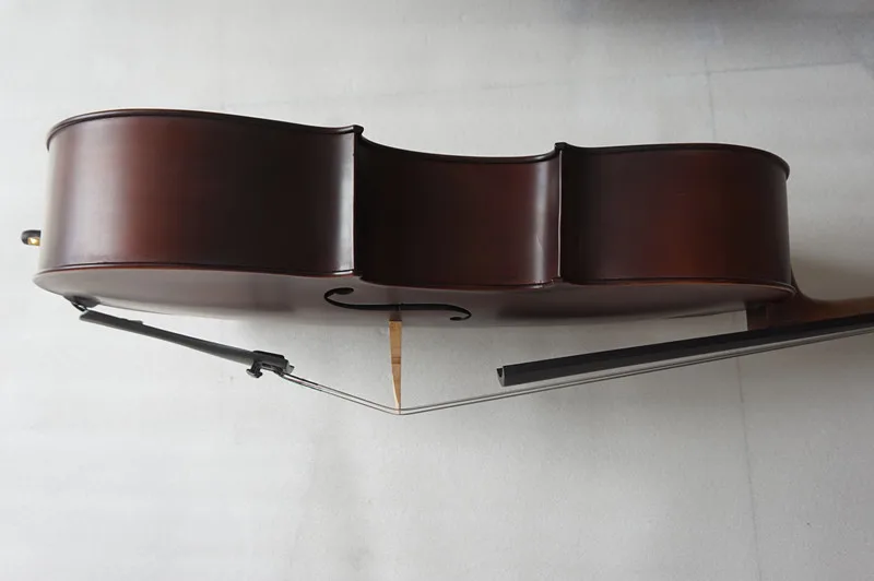 
Professional handmade high grade matte dark red brown cello 1/4 For Sale 