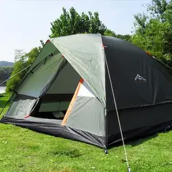 200*200*130cm 4 seasons 4 person camping tent double layer waterproof windproof outdoor hiking