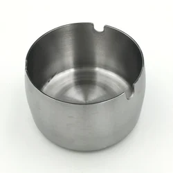 Metal medium size table ashtray home stainless steel round ashtray - M#