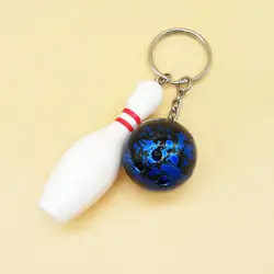 Wholesale bowling ball and pin party favor gifts sports souvenirs bowling keychain