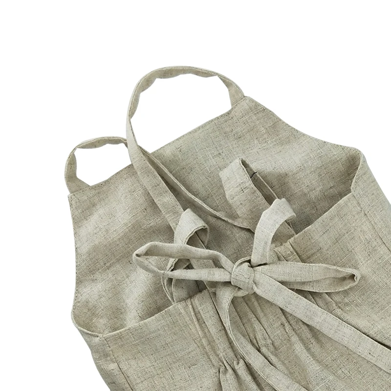 New Born Baby Clothes Linen Long Toddler Boys Pants New Spring  Plain Suspender For Kids