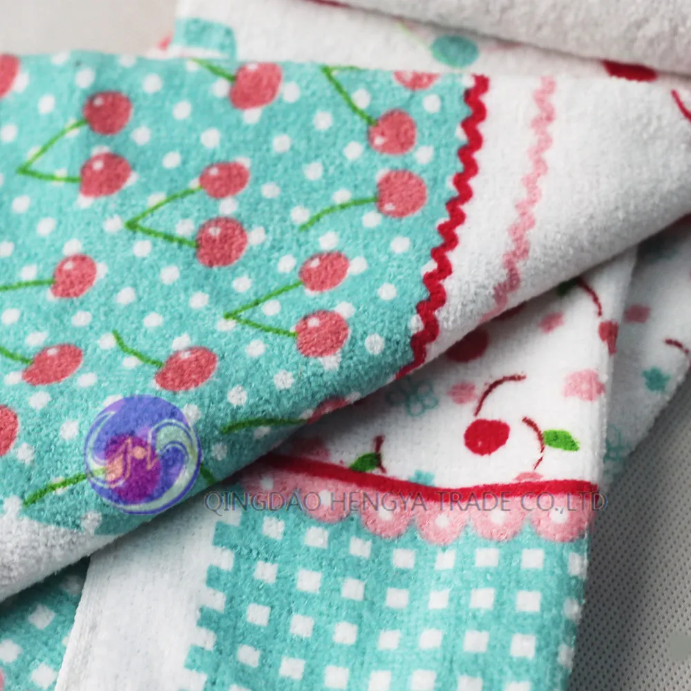
100% cotton terry gift solid color embroidery design hand towel 