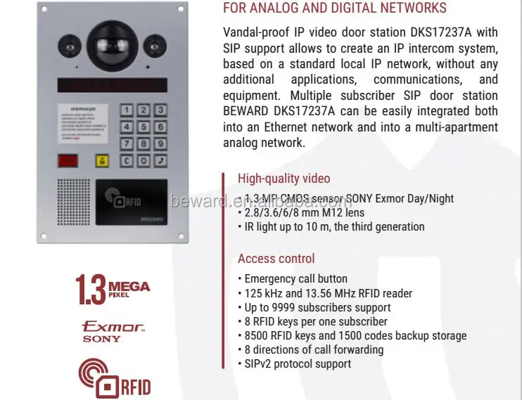 Ring doorbell IP Multi Analog to SIP Door Phone System Hybrid SIP intercom system