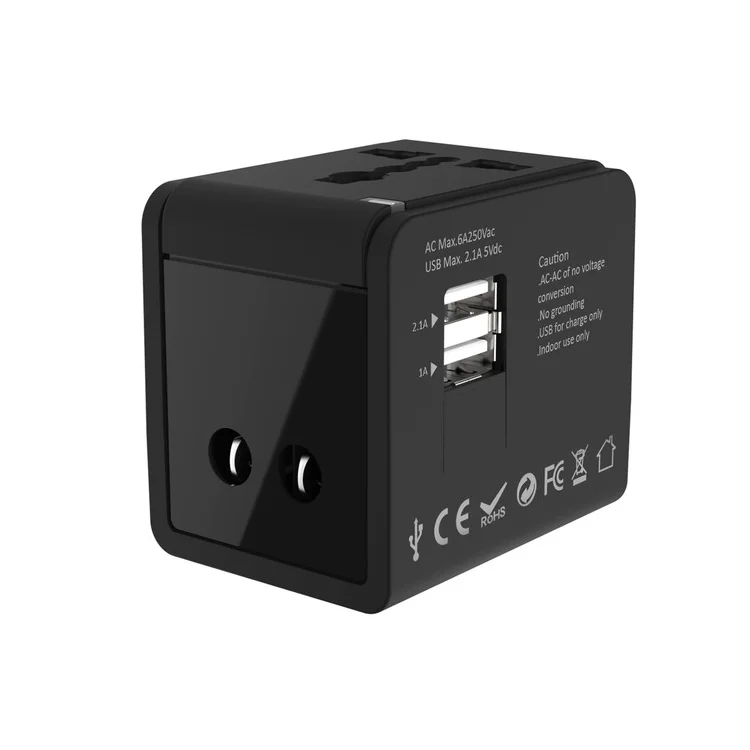 4 in 1 Built-in Multiple Plugs Universal  USB Travel Adapter Accept 100V to 250V Reach Compatible