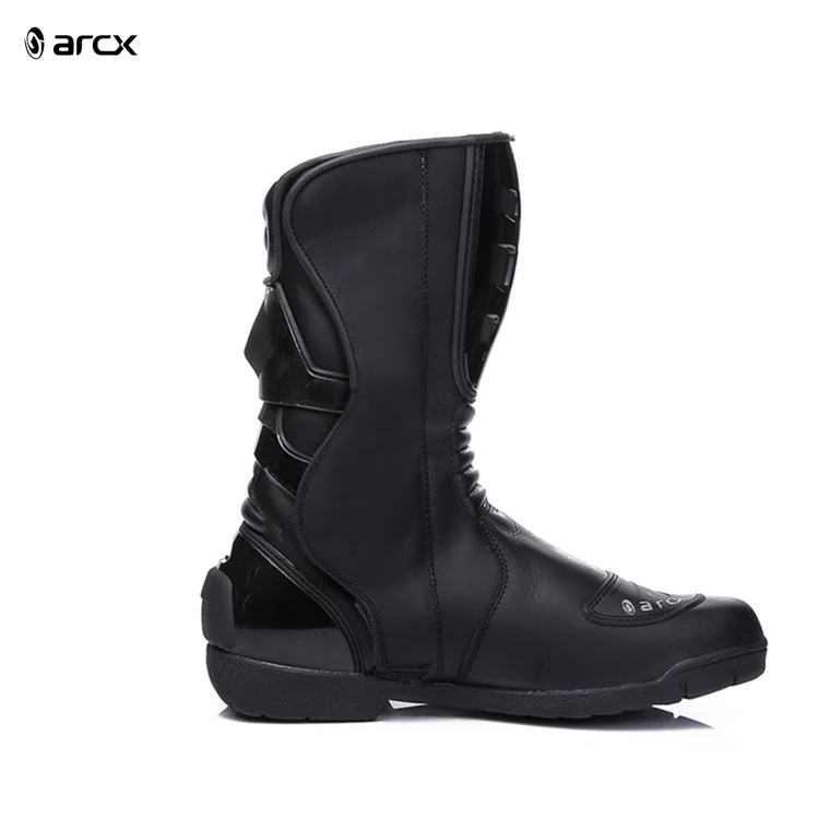 ARCX Men Leather Motorcycle Boots Professional Knee High Motorbike Racing Sports Shoes