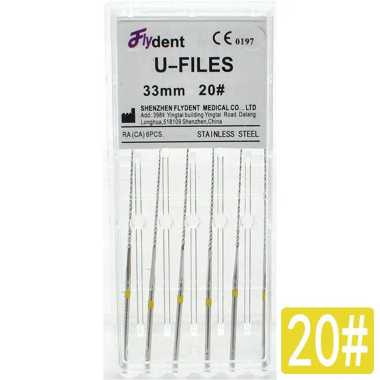 Dental Woodpecker U files Endodontic files stainless steel ultrasonic optional sizes Used for Root cleaning