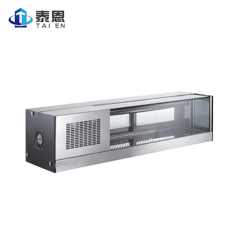 
Factory Hot Selling Table Top Glass Lid Cover Salad Bar Stainless Steel Commercial Refrigerated Counter Fridge 