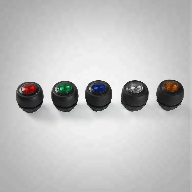 Explosion proof plastic push button switch with LED lamp