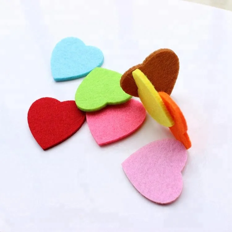 Sweet Heart Shape Decoration Felt Patches for Baby Clothing, Headwear Decor,Wedding Supplies