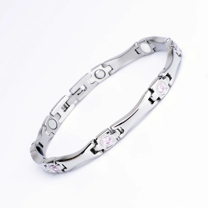 Women  Health Stainless Steel Healing Arthritis Bio Magnetic Bracelet for Pain Relief