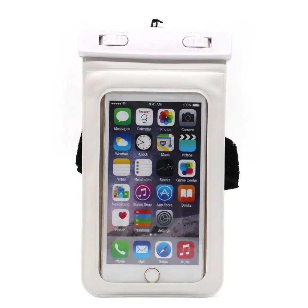 Popular white colored custom waterproof pvc cell phone case