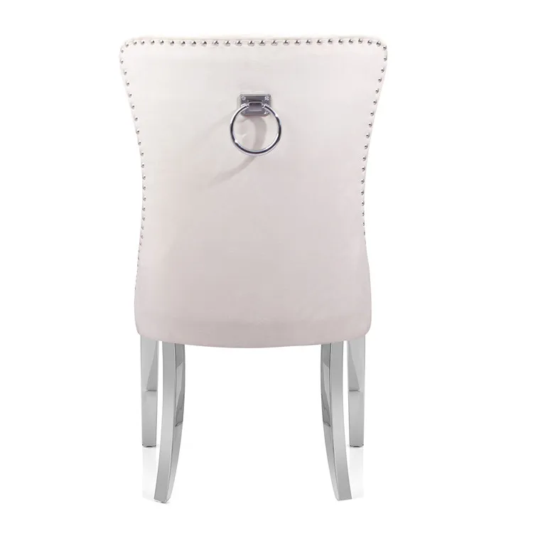 
modern velvet ring back dining chair 