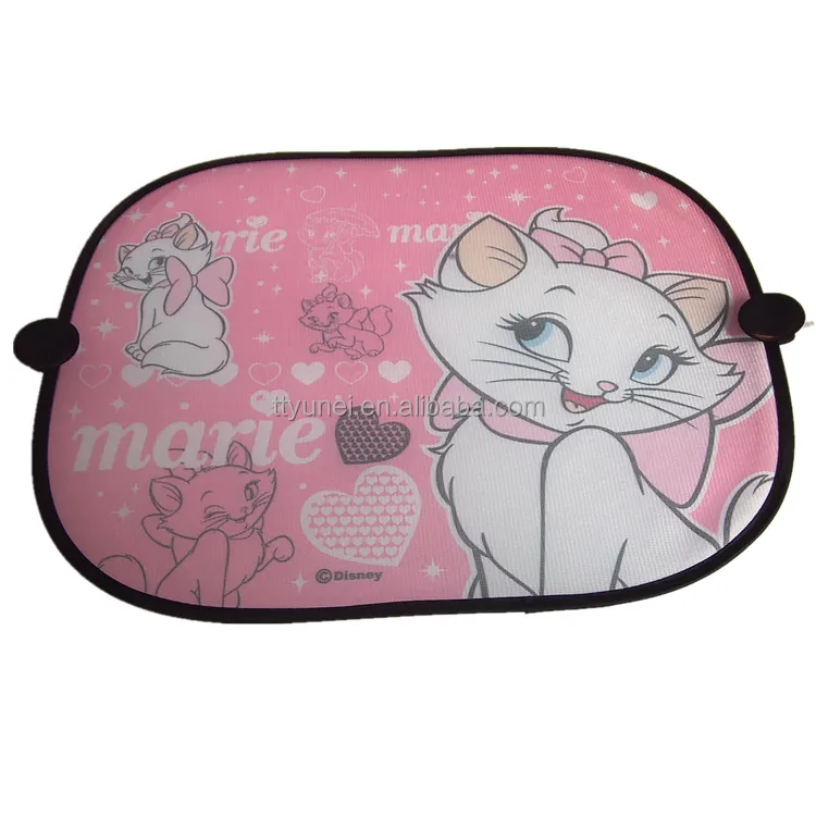 Nylon mesh suction cup car side cartoon  window baby sun shade