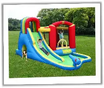 
Happyhop 9047N Splash Wave Fun Zone , Inflatable Mega Slide and Pool Fun Park for children,inflatable bouncer and slide 