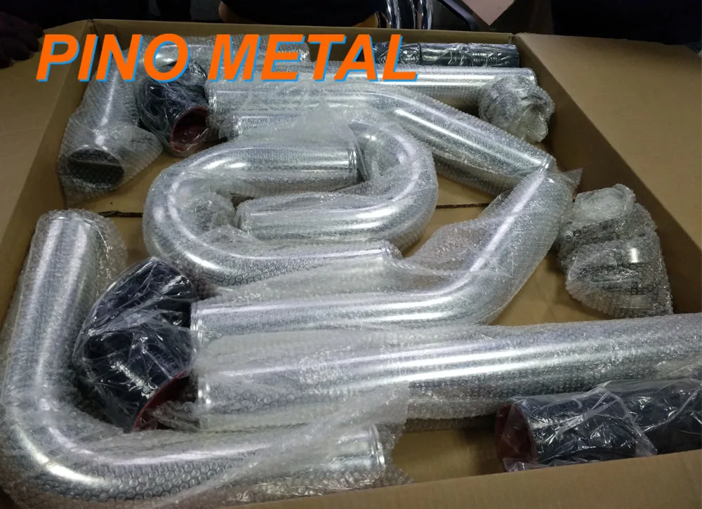 63, внешний диаметр 1,8 мм, алюминиевый интеркулер, Комплект труб для турбо труб + силикон + черный зажим