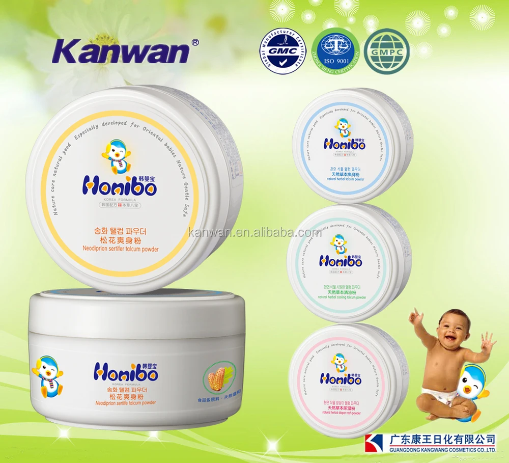 
Honibo Herbal baby talc powder food grade pure cool waterlily powder 