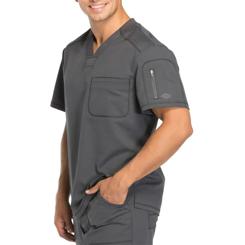 Мужские медицинские скрабы с V-образным вырезом/мужские скрабы базового дизайна, скраб-топ для мужчин только в разных цветах