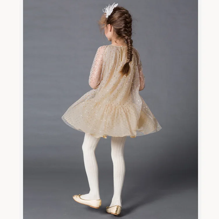 Hao Baby 2022 New Style Dress Kid Girl Summer European And American Gauze Princess Dress Children Sequins Dress