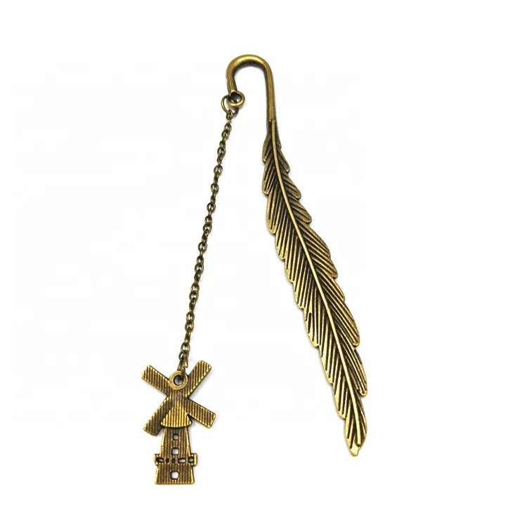 Изготовленная на заказ карманная Античная мельница и зажим для пера металлическая книжная мельница