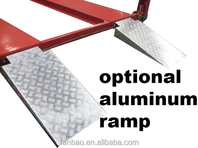 3T manual single side lock release four post car lift 4QJY3.0-C four post hydraulic car parking lift Shanghai Fanbao CE approved