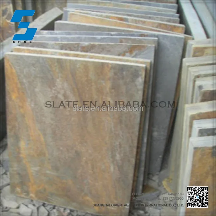 Натуральный каменный пол, дешевые тротуарной шифер плитка
