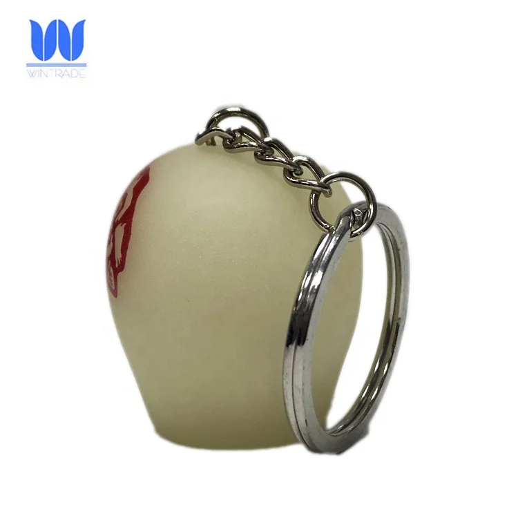 Glow in the dark halloween toy custom made pvc keychain