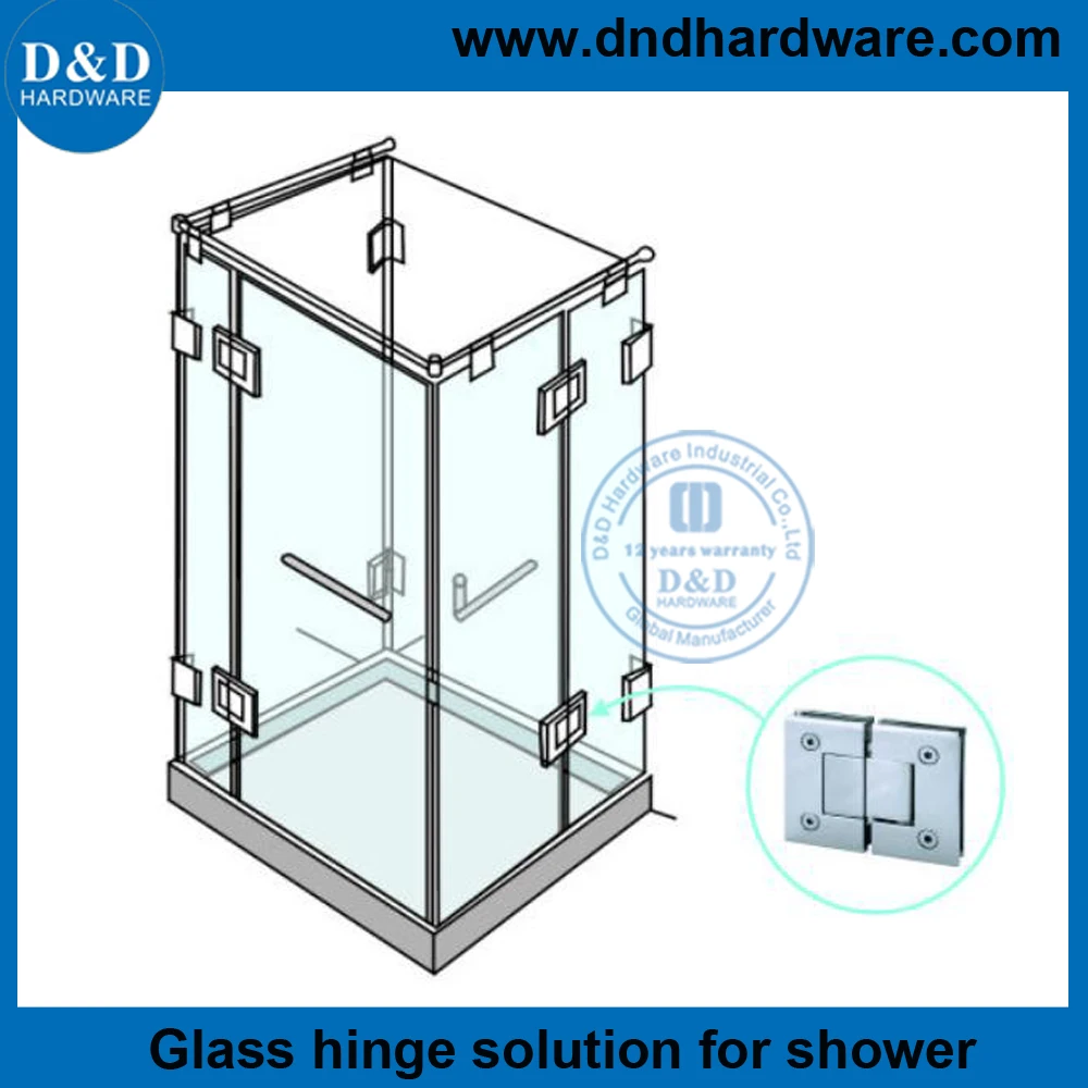 180 Degree Glass to Glass Heavy Duty Glass Door Shower Hinge