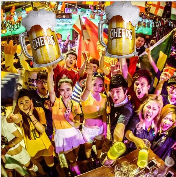 
Large Beer balloon Inflatable World Cup decorations Foam bottle balloon 