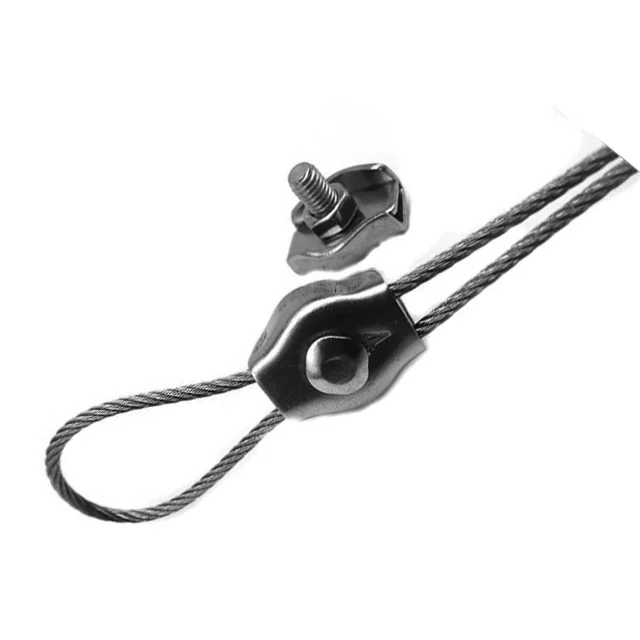 High quality stainless steel M3 single wire rope clips for adjustable cable clamp