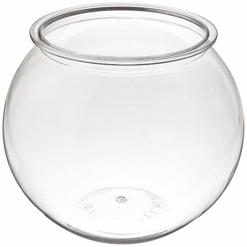 New Plastic Fish Bowl Acrylic Goldfish Tank Bowl Clear Round Gallon Glass Fish Bowl-Drum For Home Decor