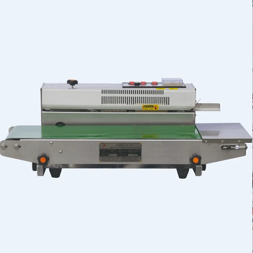 
Portable vertical and horizontal plastic bag closing machine with printer 
