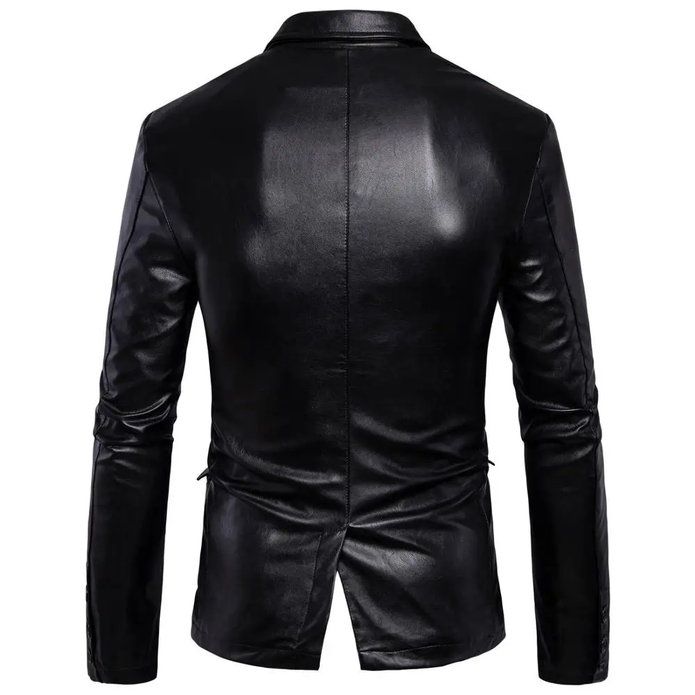 AMAZON shopify Spring Mens New PU Jacket Motorcycle Leather Jacket